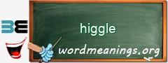 WordMeaning blackboard for higgle